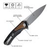 Petrified fish PF838 3.74" D2 Steel Stonewashed Blade Pocket Folding Knife view 2