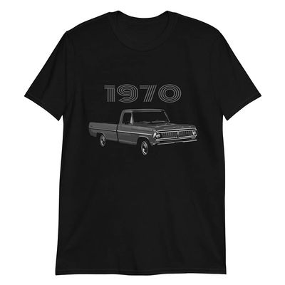 JG Infinite 1970 F100 Ranger XLT Pickup Truck Short-Sleeve Unisex T-Shirt Black