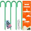 Eurmax USA Trampolines Stakes Heavy Duty Ground Stakes Canopy Parts Wind Stake with Rope 12 Inch Heavy Duty Stake Safety Ground Anchor Galvanized Steel J Shaped, Pack of 4(Green) view 1