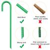 Eurmax USA Trampolines Stakes Heavy Duty Ground Stakes Canopy Parts Wind Stake with Rope 12 Inch Heavy Duty Stake Safety Ground Anchor Galvanized Steel J Shaped, Pack of 4(Green) view 4