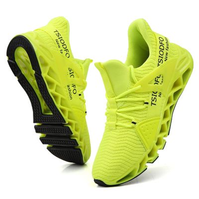 Ezkrwxn Fluorescent Green Shoes for Women Walking Shoes Mesh Breathable Running Shoes Slip on Ladies Gym Workout Athletic Tennis Jogging Sneakers Size 6