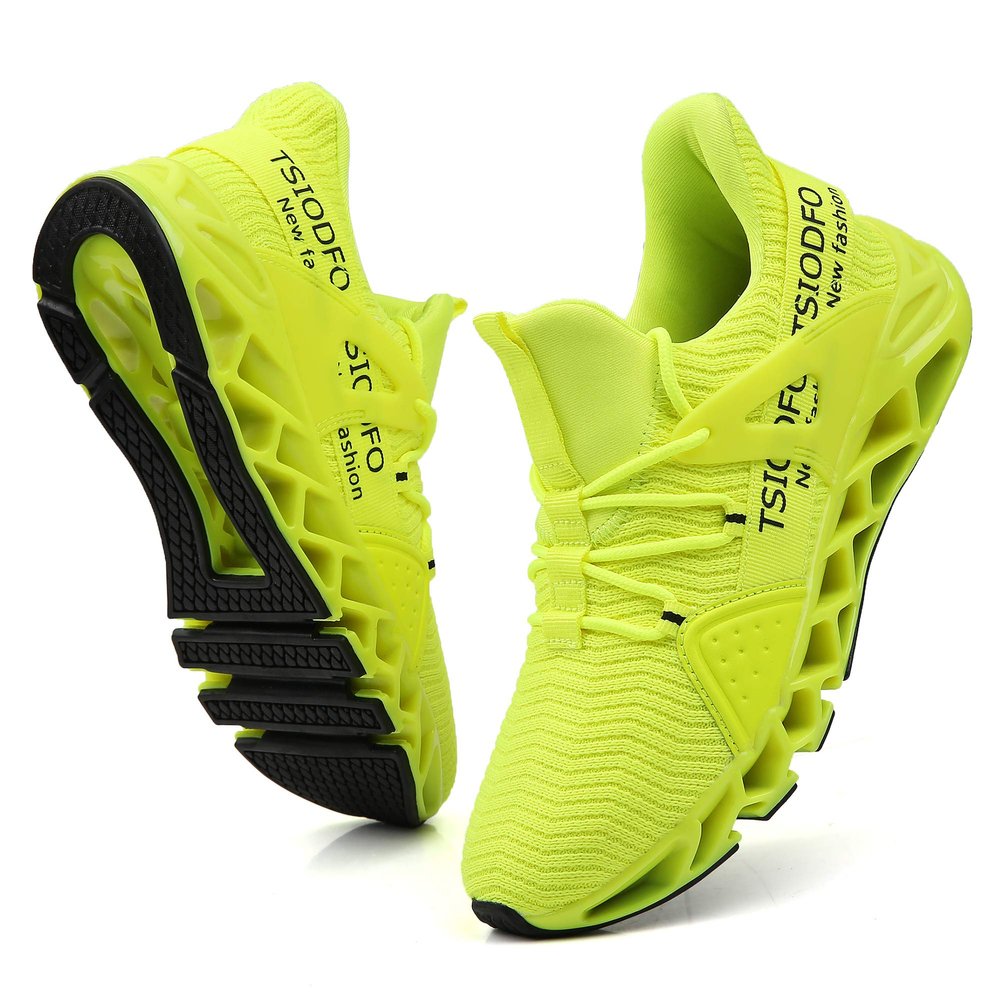 Ezkrwxn Fluorescent Green Shoes for Women Walking Shoes Mesh Breathable Running Shoes Slip on Ladies Gym Workout Athletic Tennis Jogging Sneakers Size 6
