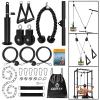 SERTT Weight Cable Pulley System Gym, Upgraded Cable Pulley Attachments for Gym LAT Pull Down, Biceps Curl, Tricep, Arm Workouts - Weight Pulley System Home Gym Add On Equipment view 1