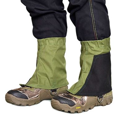 Yundxi Waterproof Low Ankle Gaiters Canvas Snow Gators Leg Boots Cover for Hiking Walking Cycling Mowing Fishing Camping Climbing