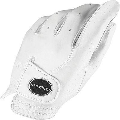 FEIQIAOSH Men's Compression-Fit Synthetic Golf Glove (2 Pack), Universal Fit One Size