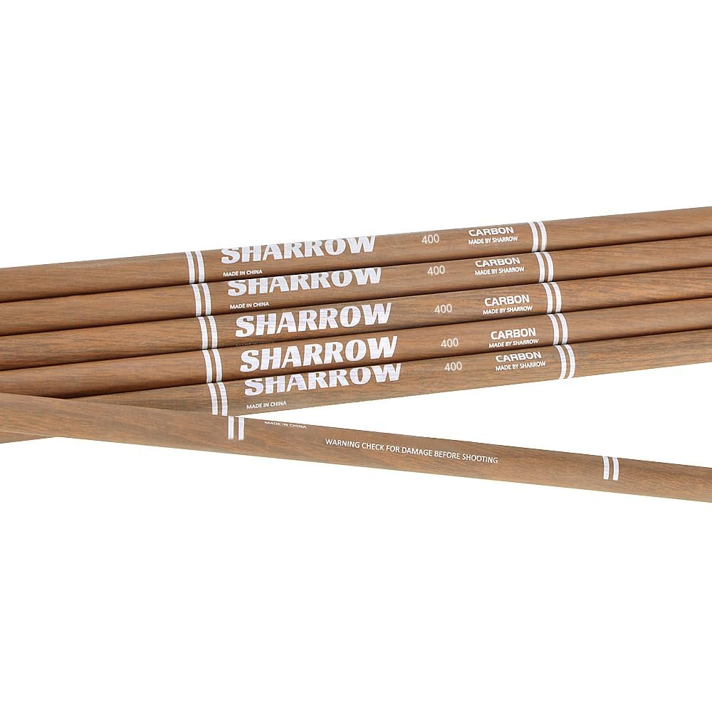 AMEYXGS 31 Inch 6.2 mm Pure Carbon Arrow Shaft 340/400/500/600 Spine Carbon Shaft Tube DIY Archery (24 pcs, 500 Spine)