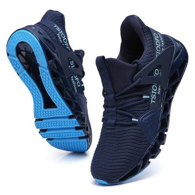 Ezkrwxn Navy Blue Athletic Walking Shoes for Women Mesh Breathable Running Shoes Slip on Ladies Gym Workout Tennis Jogging Sneakers Size 6