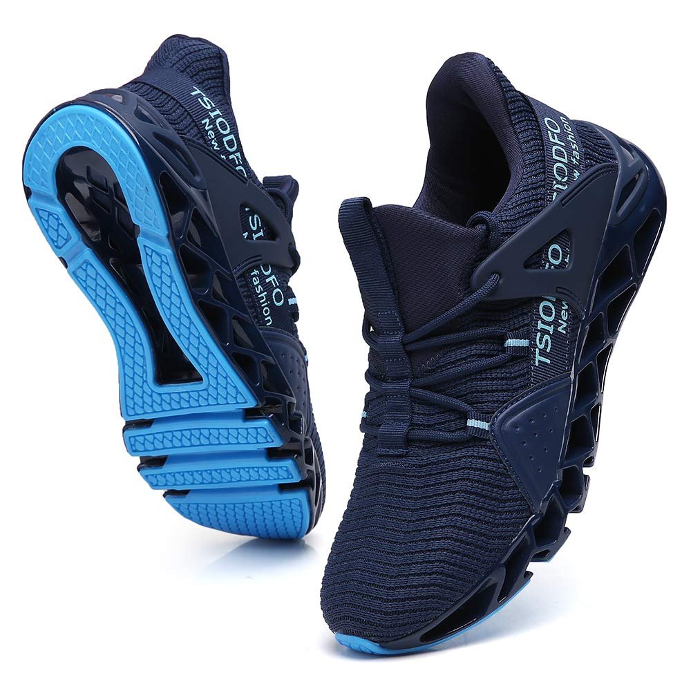 Ezkrwxn Navy Blue Athletic Walking Shoes for Women Mesh Breathable Running Shoes Slip on Ladies Gym Workout Tennis Jogging Sneakers Size 6