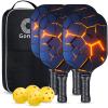 Gonex Pickleball Paddles, USAPA Approved Graphite Pickleball Rackets with Comfort Grip, Carbon Fiber Pickleball Set of 2/4 Paddles with 4 Balls, Portable Carry Bag view 1