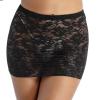 Freebily Women's Flower Pattern Mid Waist Elastic Waistband Sheer Lace Skirts Bodycon Mini Skirts Black One Size view 1