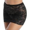 LiiYii Women's Flower Pattern Lace Skirt Miniskirt Lingerie Nightclub Bodycon See Through Skirts Black One Size view 3