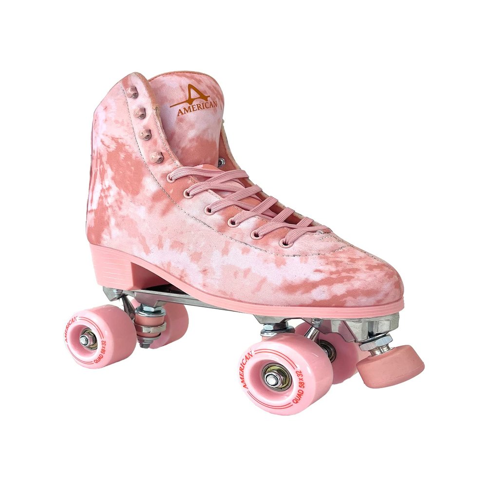 A American Athletic Roller Skate- Georgia Peach Quad Roller Skate, Women Size 5, Pink