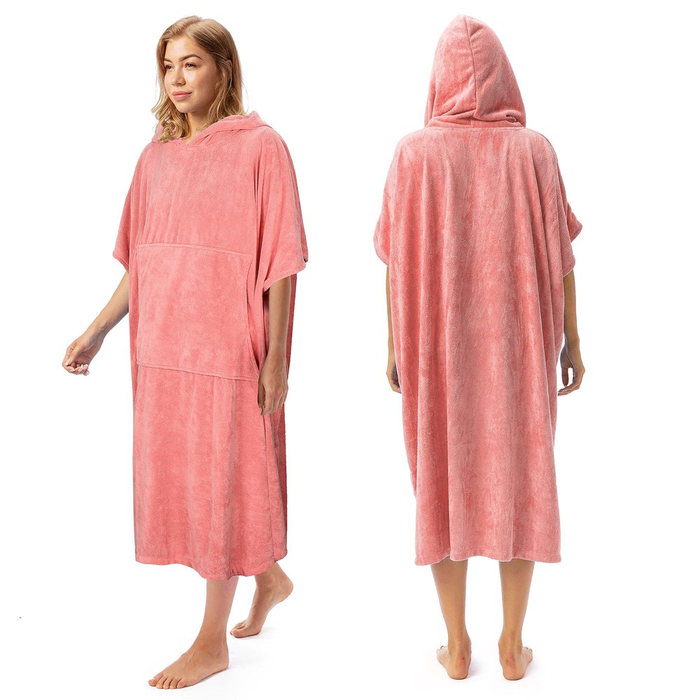 Catalonia Absorbent Surf Poncho with Pocket, Quick Dry Change Towel Robe for Outdoor Sports, Swimming, Camping, Hiking, Cycling, Gym, Fitness, Skiing
