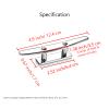 GANGUOLA Boat Cleat 5 Inch Open Base 4 Pcs, Small Dock Cleat, Heavy Duty 316 Stainless Steel, Curtain Tie, Hook, Include Installation Screws view 3