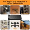 4Pcs Gun Magnet Mount, 55 lb Rating,Magnetic Gun Holster| Rubber Coated Gun Holder for Handgun, Shotgun, Rifles, Revolvers. Truck, Wall, Desk, Car Holster for Using for Concealment view 2