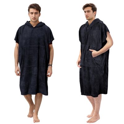 Catalonia Absorbent Surf Poncho with Pocket, Quick Dry Change Towel Robe for Outdoor Sports, Swimming, Camping, Hiking, Cycling, Gym, Fitness, Skiing