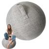 LuiYninhuoJin Exercise Ball Chairs Cover, For Yoga Ball Office Chair, stability Ball, Birth Ball For Pregnancy And Labor, Pilates Ring Office, Dorm, And Home (Does Not Contain The Ball), Gray, 75CM view 1