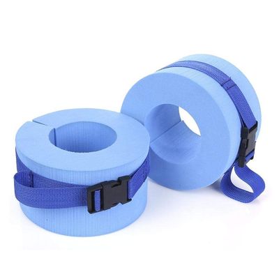 WYSRJ 2 PCS Foam Water Exercise Cuffs, Ankles Arms Belts with Quick Release Buckle Swim Arm Band Set for Swimming Fitness Exercise Workout Training Blue
