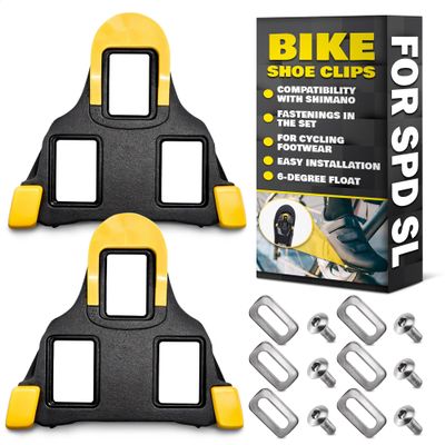 2 Pcs SPD SL Cleats  Road Bike Clips for Cycling Shoes with 3-Bolt Cleat System  Secure Pedal Grip for Smooth Power Transfer | Compatible with Shimano and Peloton Pedals for Spin Training Use