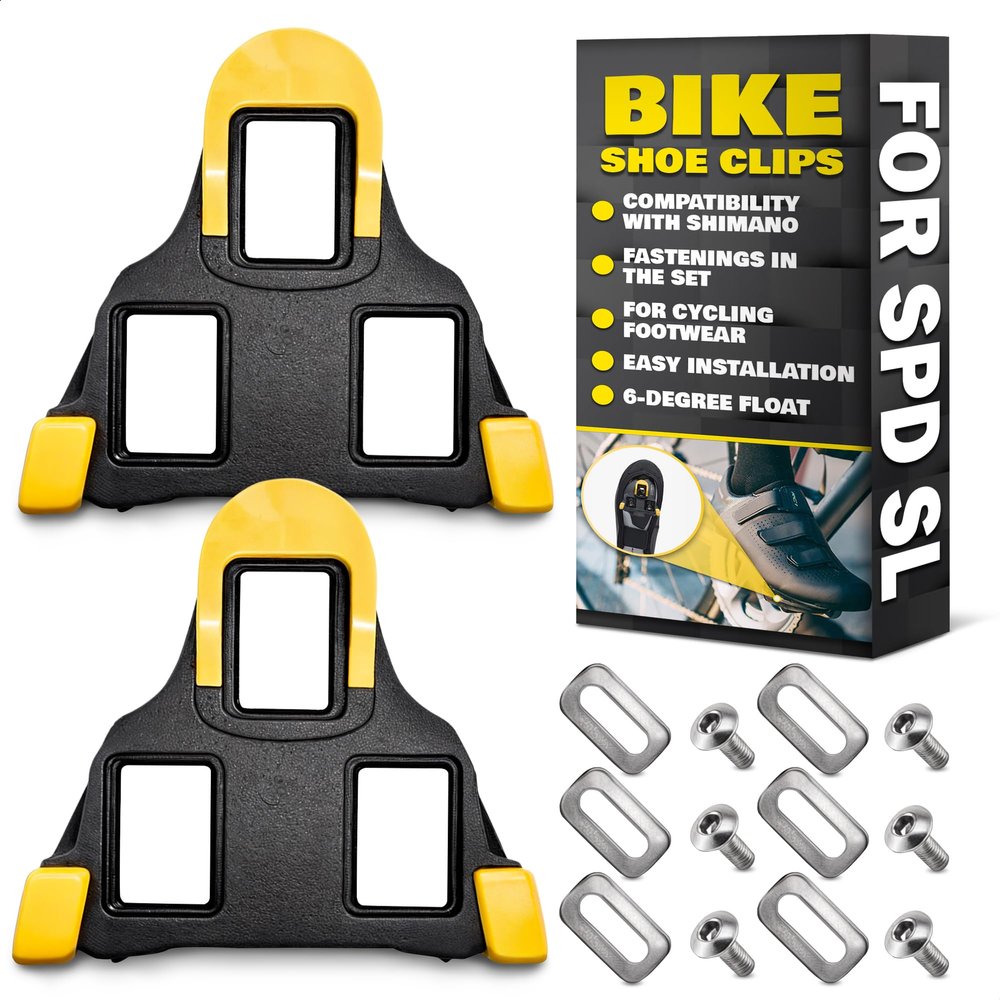 2 Pcs SPD SL Cleats  Road Bike Clips for Cycling Shoes with 3-Bolt Cleat System  Secure Pedal Grip for Smooth Power Transfer | Compatible with Shimano and Peloton Pedals for Spin Training Use