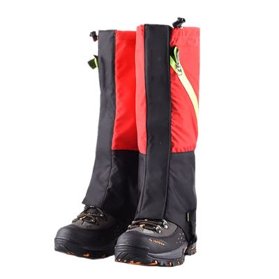 leg Gaiters Outdoor Leggings Mountaineering Snow Shoe Covers, Mountaineering Hunting Snow Ski Boots, Waterproof Adjustable/anti-snake,Men's And Women's (Color : Red, Size : One size)
