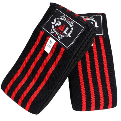 Spall Pro US Elastic Knee Wraps - Extra Long knee brace for Weight Lifting, Cross Training WODs, Fitness, Gym Workout, Joint Pain, Squat, running & Powerlifting (Pair of 2) - Red