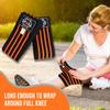 Spall Pro US Elastic Knee Wraps - Extra Long knee brace for Weight Lifting, Cross Training WODs, Fitness, Gym Workout, Joint Pain, Squat, running & Powerlifting (Pair of 2) - Orange view 3