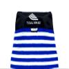 Tidal Wake TAG-IT 58" Snub Nose Surf & Wake Board Sock - Soft Wakesurf/Wakeboard Bag with Built-in Name Tab, Customizable Wake Surfboard/Wakeboard Cover Protects Your Board -Blue & White view 2