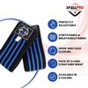 Spall Pro US Elastic Knee Wraps - Extra Long knee brace for Weight Lifting, Cross Training WODs, Fitness, Gym Workout, Joint Pain, Squat, running & Powerlifting (Pair of 2) - Blue view 2