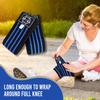Spall Pro US Elastic Knee Wraps - Extra Long knee brace for Weight Lifting, Cross Training WODs, Fitness, Gym Workout, Joint Pain, Squat, running & Powerlifting (Pair of 2) - Blue view 3