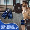 Spall Pro US Elastic Knee Wraps - Extra Long knee brace for Weight Lifting, Cross Training WODs, Fitness, Gym Workout, Joint Pain, Squat, running & Powerlifting (Pair of 2) - Blue view 4