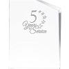 5 Years of Service Incline Slant Personalized Acrylic Award - 8" H Custom Trophy for Recognition with Free Laser Engraving Prime view 4