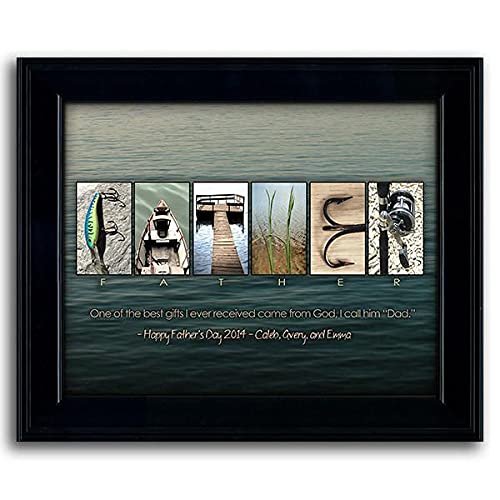 FATHER - Personalized Art for Father's Day from Children (Fishing)