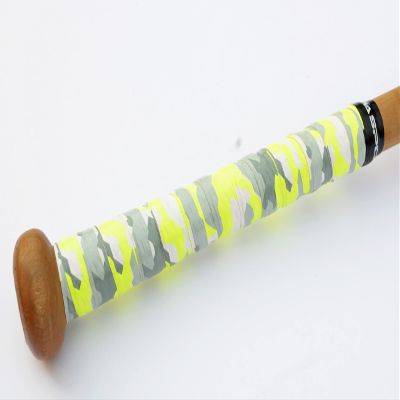 Baseball Bat Grip Tape AMA Sport Grip & Rip Cushioned Softball 1.10mm Grip Tape (Neon Yellow/Gray Camo)