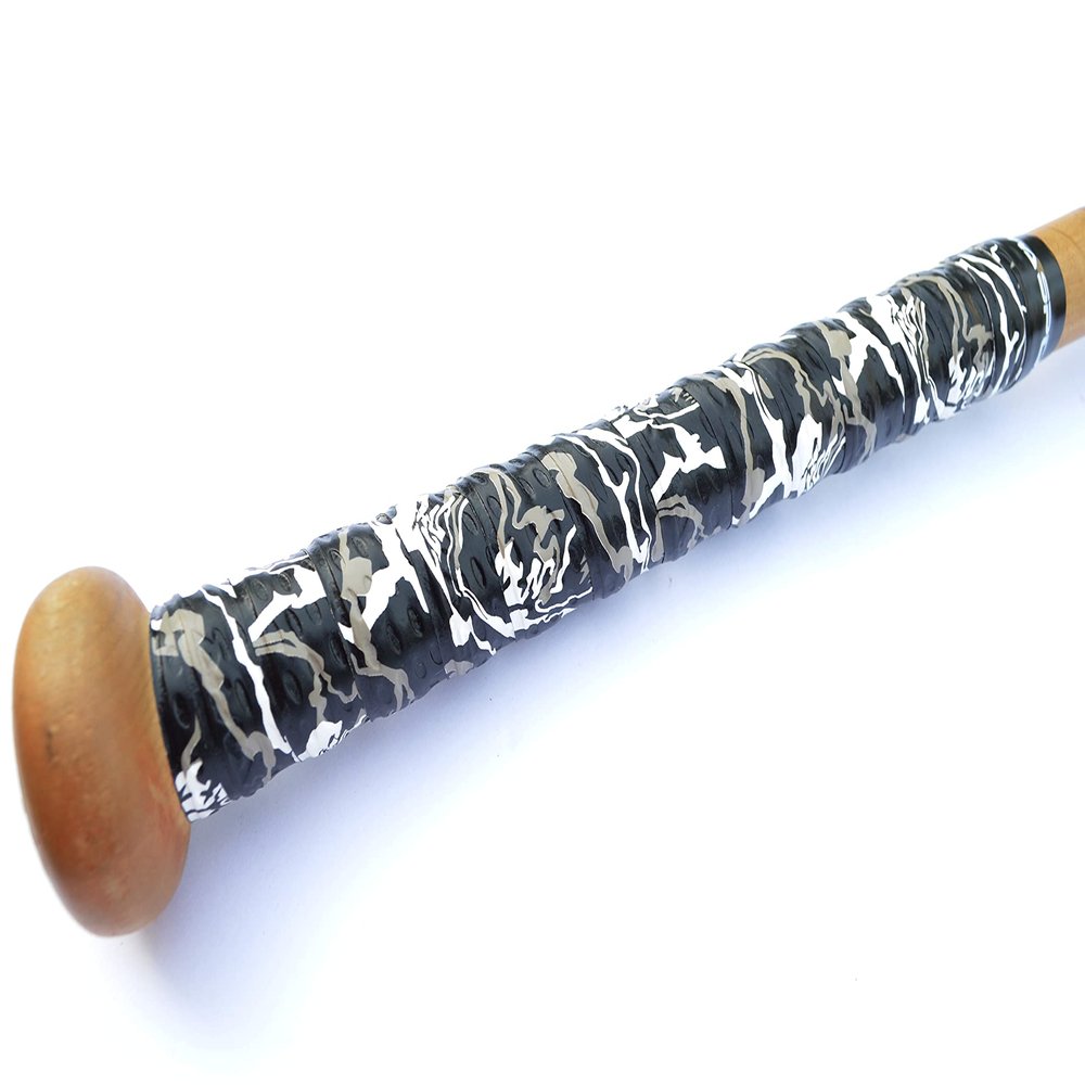 AMASport Baseball Bat Grip Tape AMA Sport Grip and Rip Cushioned Softball 1.10mm Grip Tape (Gray/White/Black Marble)