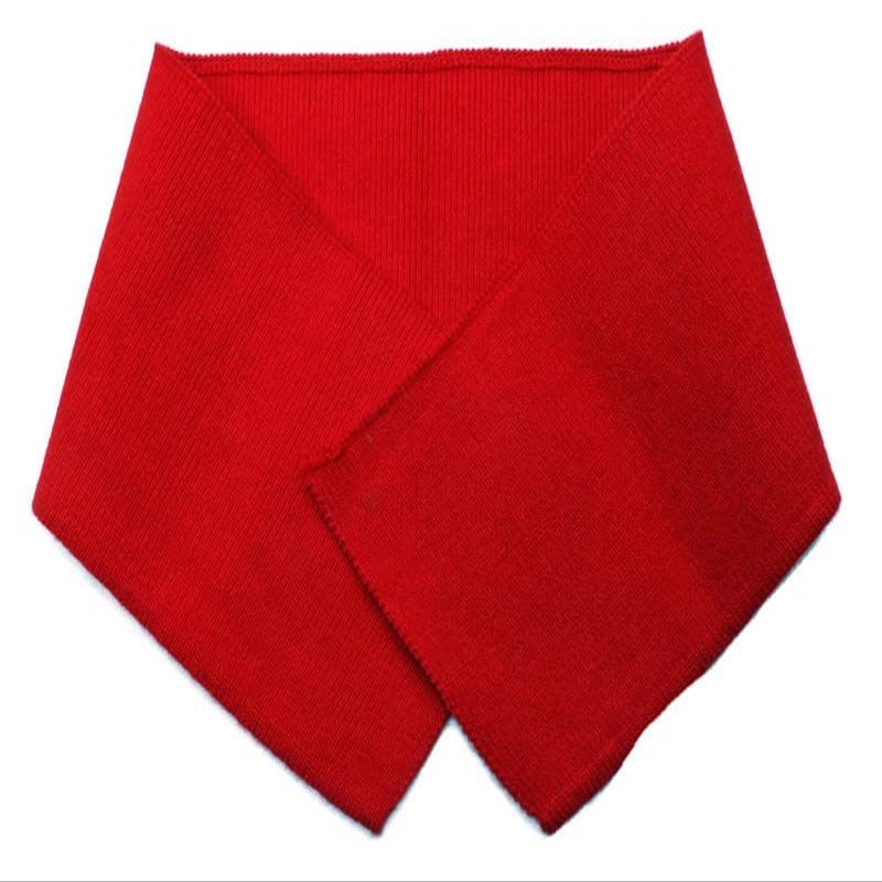 Rugby Knit Shirt Collar - Red 3.5" x 16" Self-Finished Hemmed Ribbed Trim (M515.13)