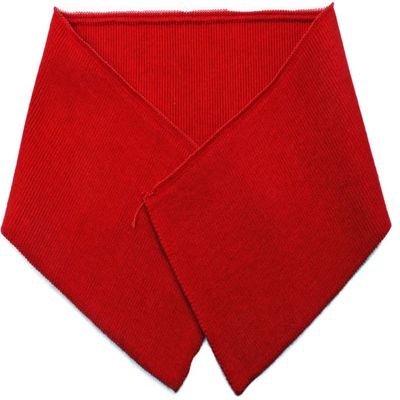 Fields Rugby Knit Shirt Collar - Cherry Red 3.5" x 18.5" Self-Finished Hemmed Ribbed Trim (M515.11)