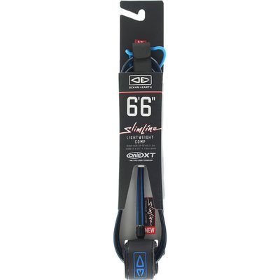 Ocean and Earth Slimline Lightweight Comp One-XT Surfboard Leash - 6' 6" Blu