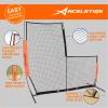 Aceletiqs Flexible L Screen Baseball Pitching Net 7x7ft Pitching Screen Protector with Metal Base, Fiberglass Poles, and Polyester Netting [Carry Bag Included] view 4
