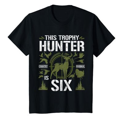 6 Year Old Hunting Birthday Party Duck Deer Hunter 6th Gift T-Shirt