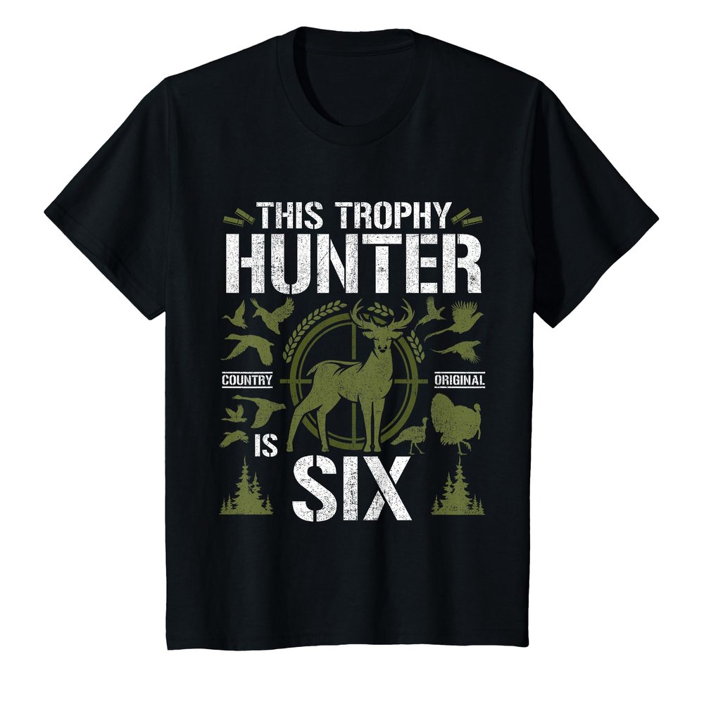 6 Year Old Hunting Birthday Party Duck Deer Hunter 6th Gift T-Shirt