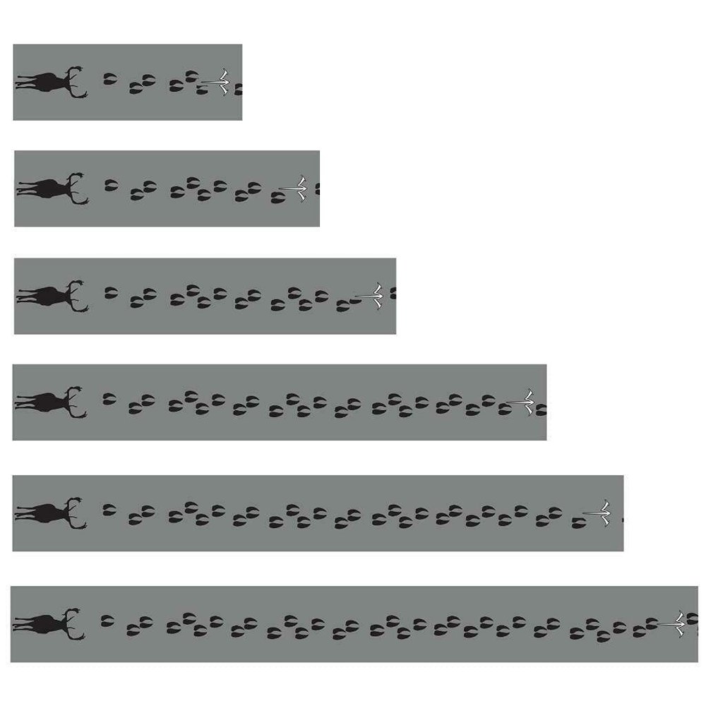 White Water Archery Gray Laminated Whitetail Buck Deer Tracks 15 Pc Pack Choose Length Width (3, 1.4)