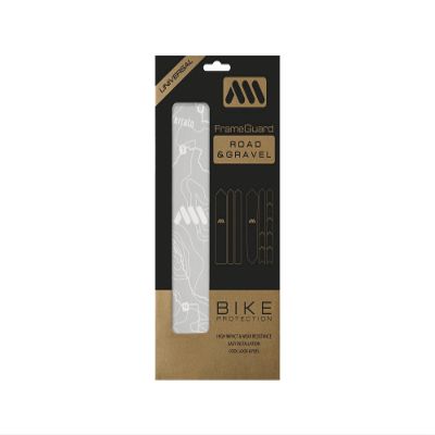 All Mountain Style Bike Frame Protection Kit - 18-Piece Clear Film for Gravel & Road - Ultra-Light 200m PVC, Scratch-Resistant, Easy DIY Install - Sterrato White