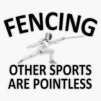 CNW Studio Fencing Other Sports Pointless Vinyl Waterproof Sticker Decal Car Laptop Wall Window Bumper Sticker 5"