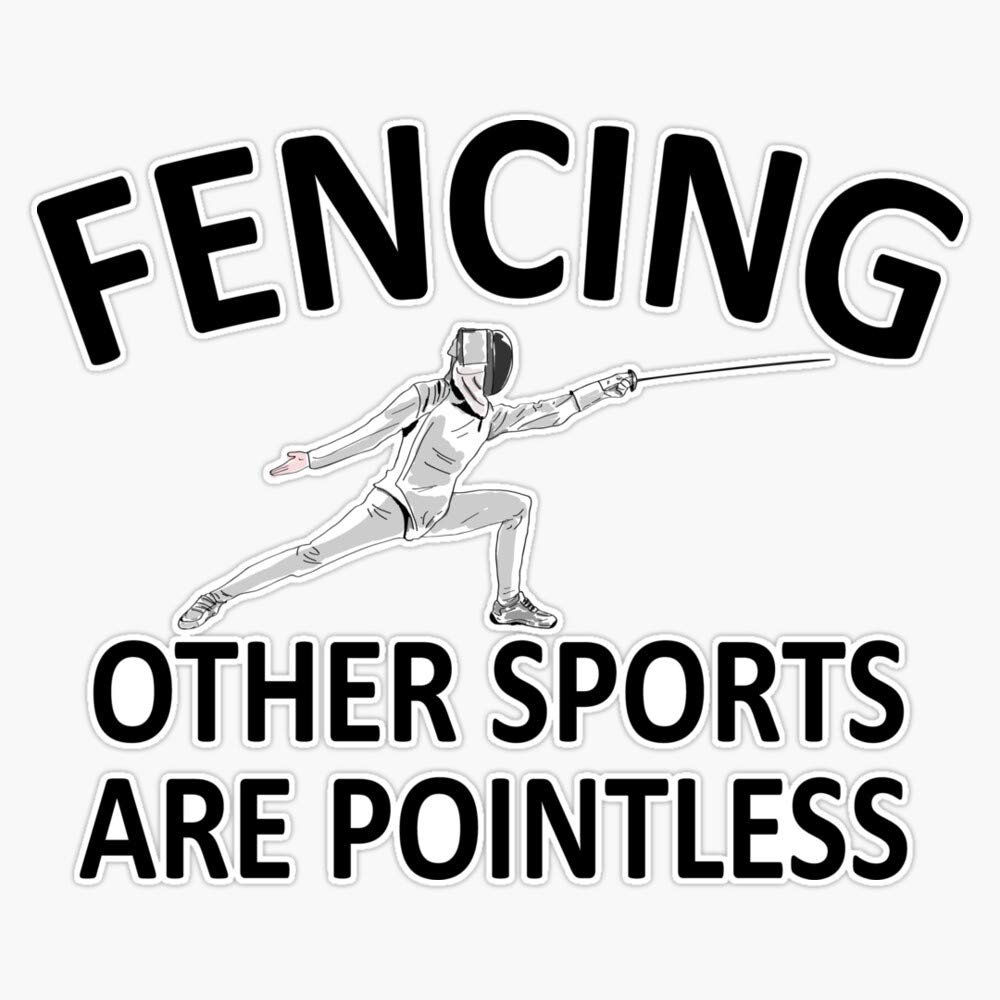 CNW Studio Fencing Other Sports Pointless Vinyl Waterproof Sticker Decal Car Laptop Wall Window Bumper Sticker 5"