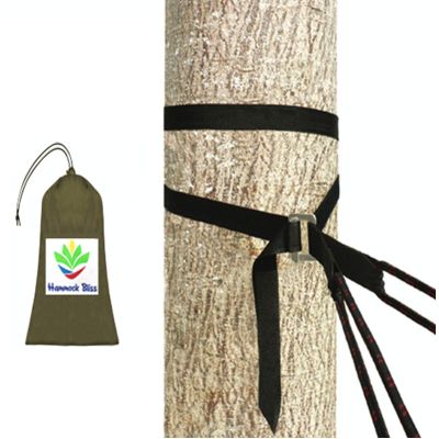 Hammock Bliss Deluxe Cinching Tree Straps - Heavy Duty and Extra Long Adjustable Straps with Seat Belt Buckle for Camping Hammock - Set of 2