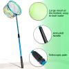 Telescopic Kids Fishing Net with Aluminum Pole Handle, Collapsible Bucket Sand Pail, Butterfly Net for Outdoor Play (Blue) view 4