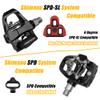 Venzo Compatible with Shimano SPD-SL & Shimano SPD System for Indoor Fitness Exercise Bike Bicycle Pedals & Cleats with 9/16" Heavy Duty Spindles Sealed Bearing - Pedals + Cages + Tool view 3