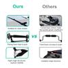 HUIMENG Kayak Roller - Load Assist Prevent Sideslip with Adjustable Tightness and Angle Boat for Mounting Kayaks Canoes to Car TopsCrossbarsRoof Racks or Roof Pads,Load 220lbs, silver view 3