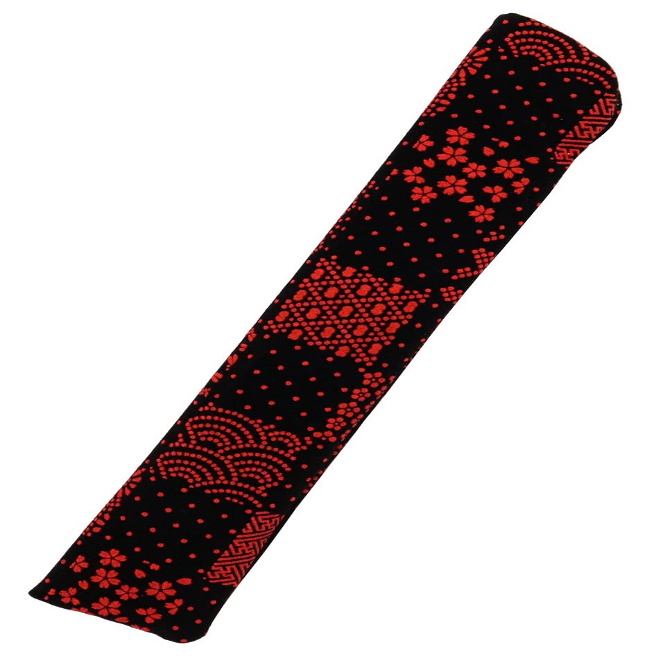 Matsumi Craft Fan Holder, Made in Japan, 9.3 inches (23.5 cm), Inden Style, Mosaic, Red